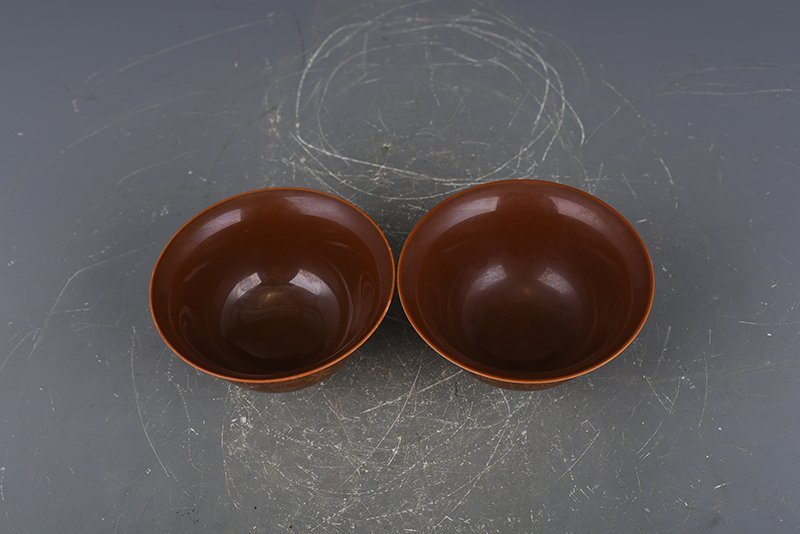 Qing Dynasty Kangxi Purple Gold Glazed Bowl