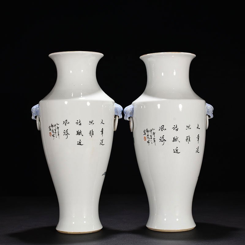 Qing Dynasty An eight-piece ash pile amphorae