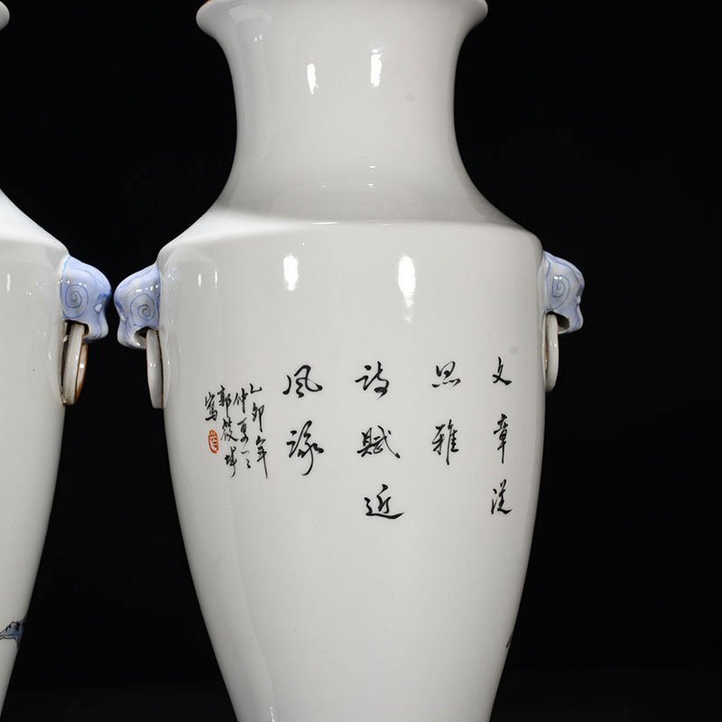 Qing Dynasty An eight-piece ash pile amphorae