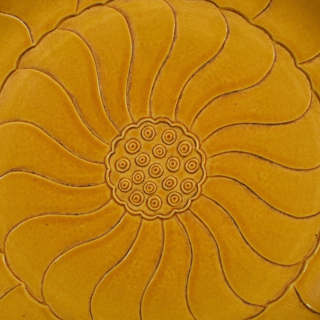 Qing Dynasty Yongzheng delicate yellow glaze lotus plate