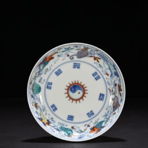 Qing Dynasty Yongzheng Doucai Bagua Pattern Disk