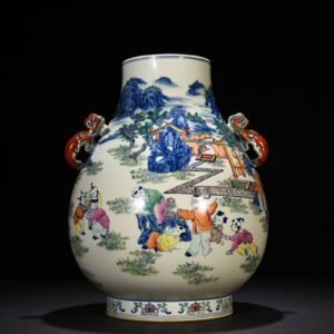 Qing Dynasty Yongzheng Doucai Hundred Sons Playing