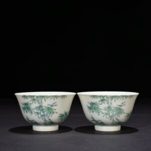 Qing Dynasty Yongzheng Doucai Bamboo Pattern Cup