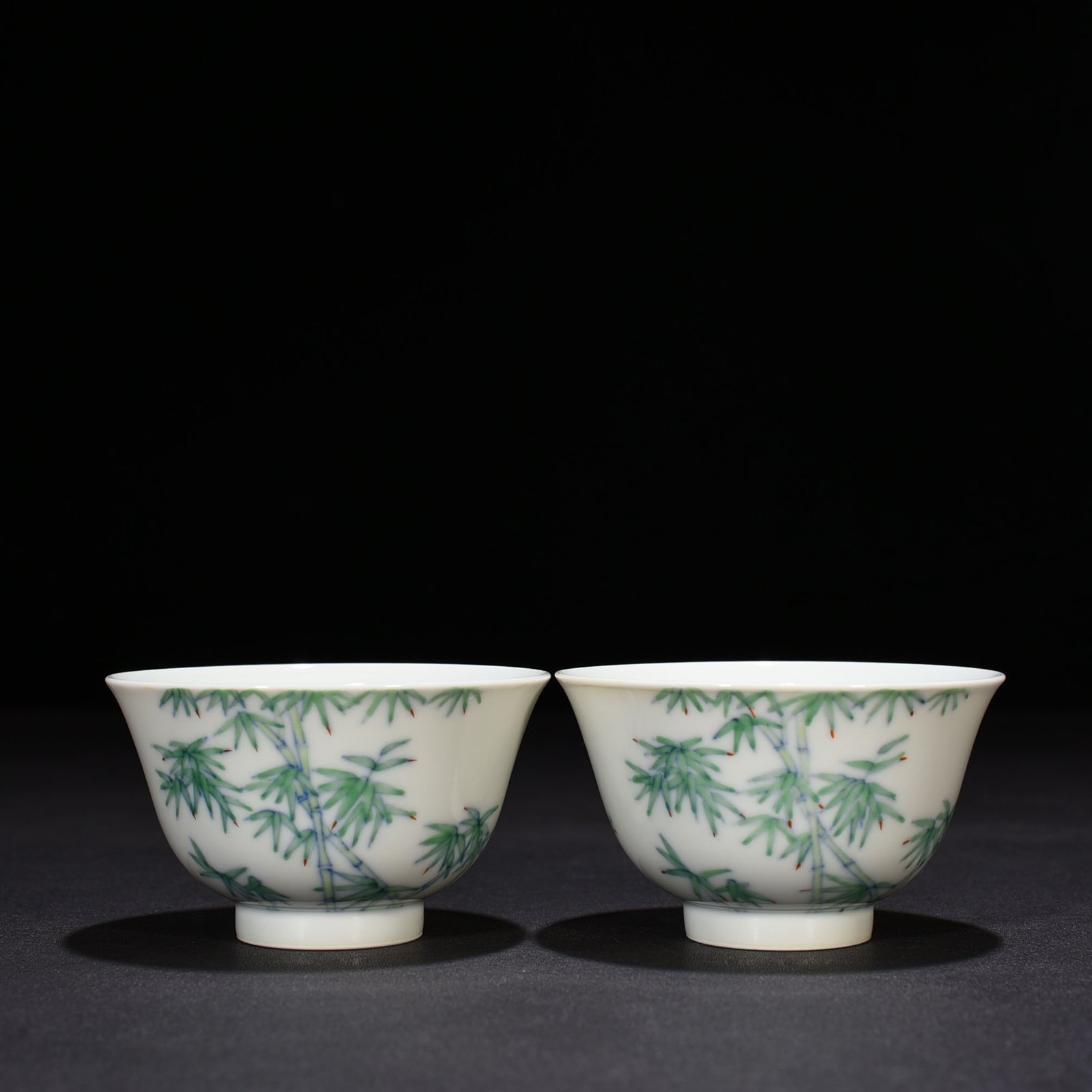 Qing Dynasty Yongzheng Doucai Bamboo Pattern Cup