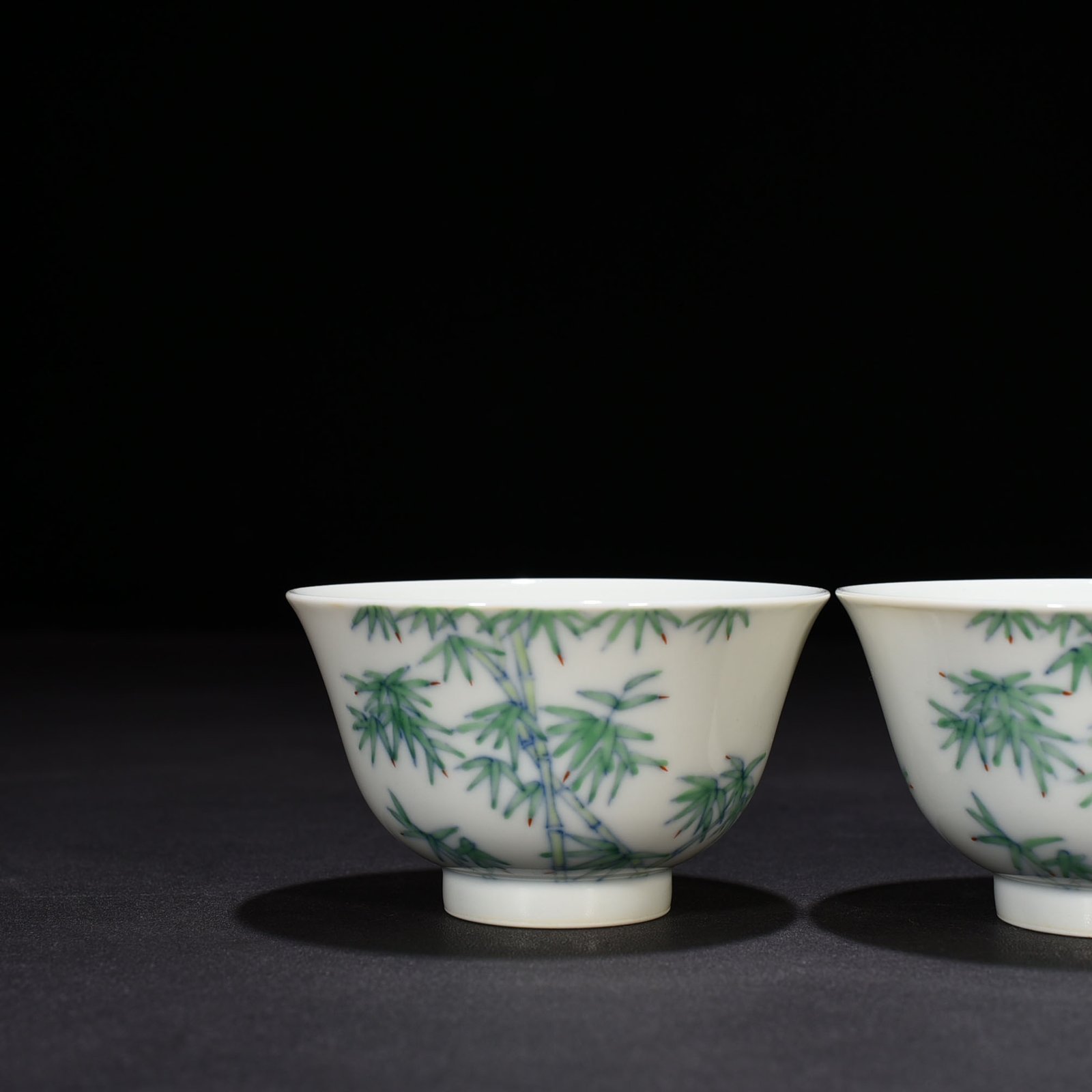 Qing Dynasty Yongzheng Doucai Bamboo Pattern Cup