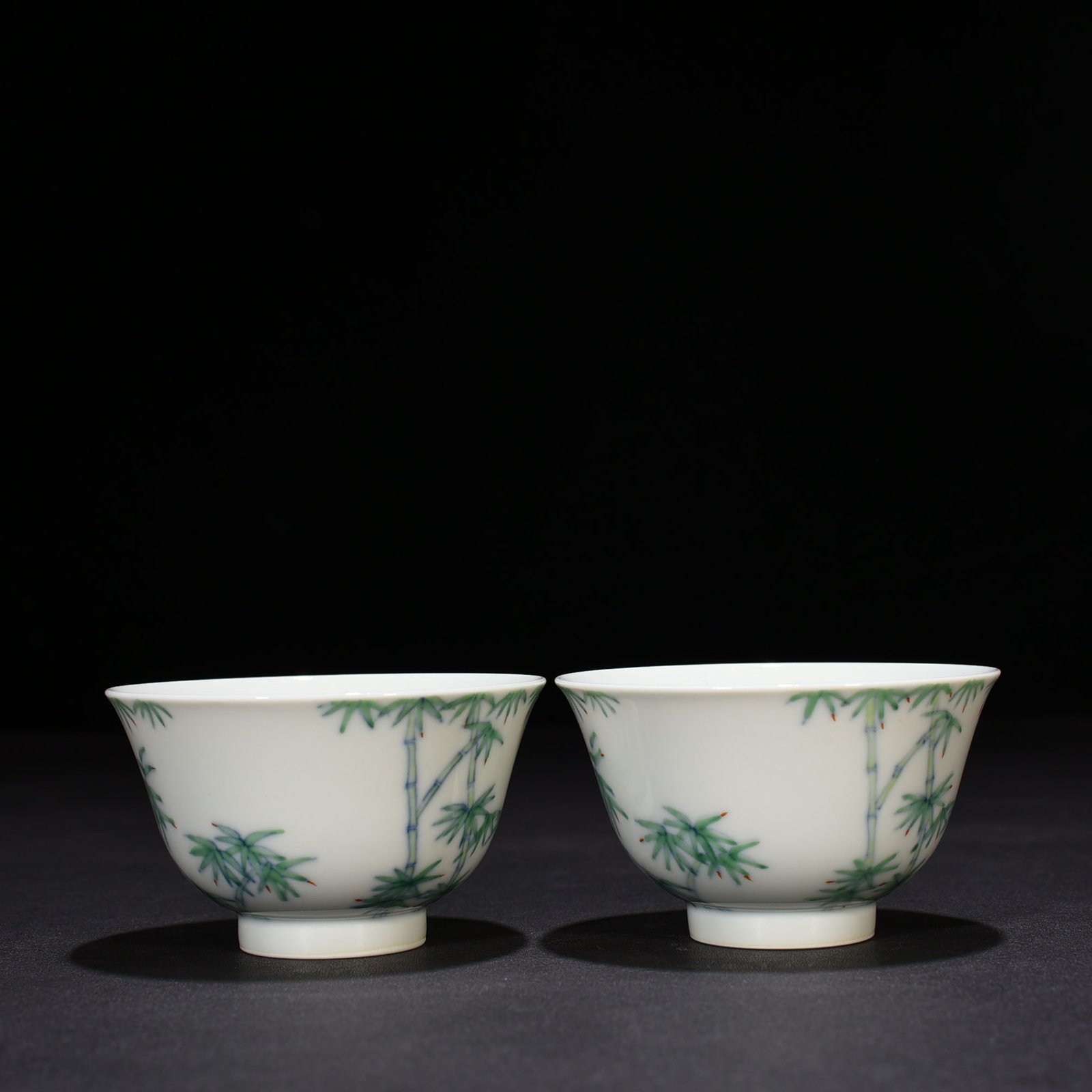 Qing Dynasty Yongzheng Doucai Bamboo Pattern Cup