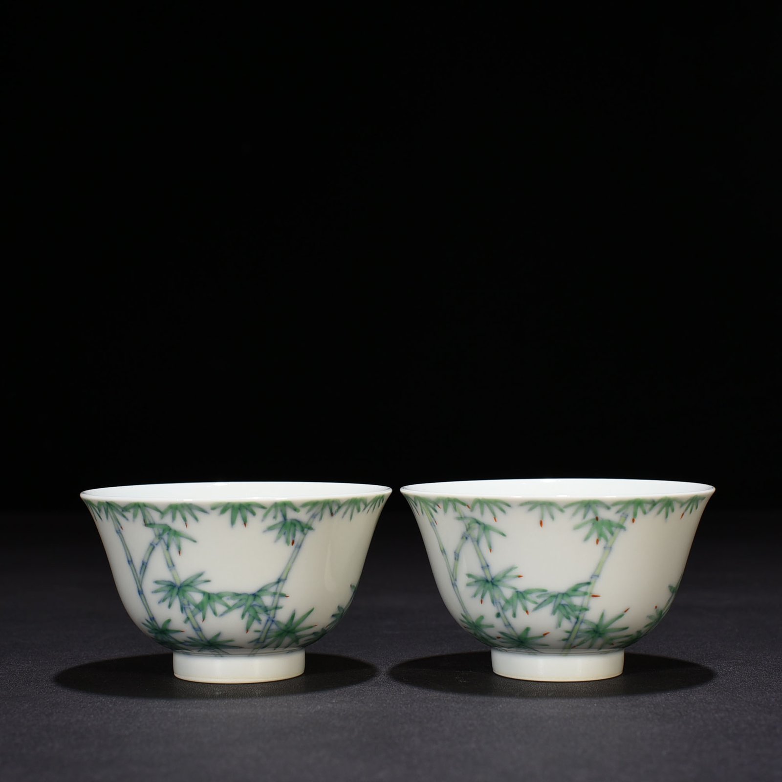 Qing Dynasty Yongzheng Doucai Bamboo Pattern Cup