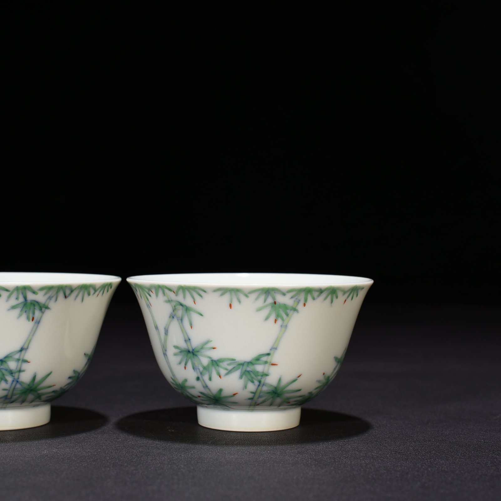 Qing Dynasty Yongzheng Doucai Bamboo Pattern Cup