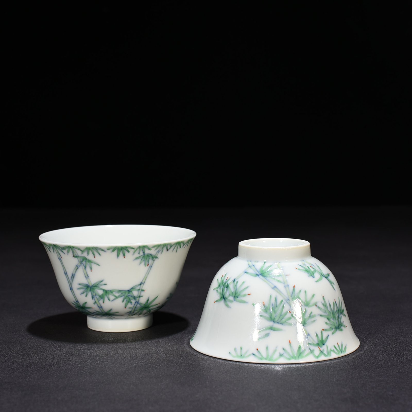 Qing Dynasty Yongzheng Doucai Bamboo Pattern Cup