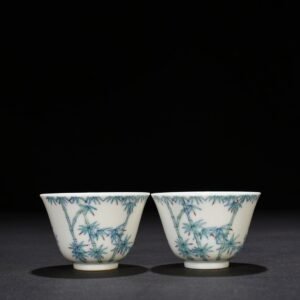 Qing Dynasty Yongzheng Doucai Bamboo Pattern Cup