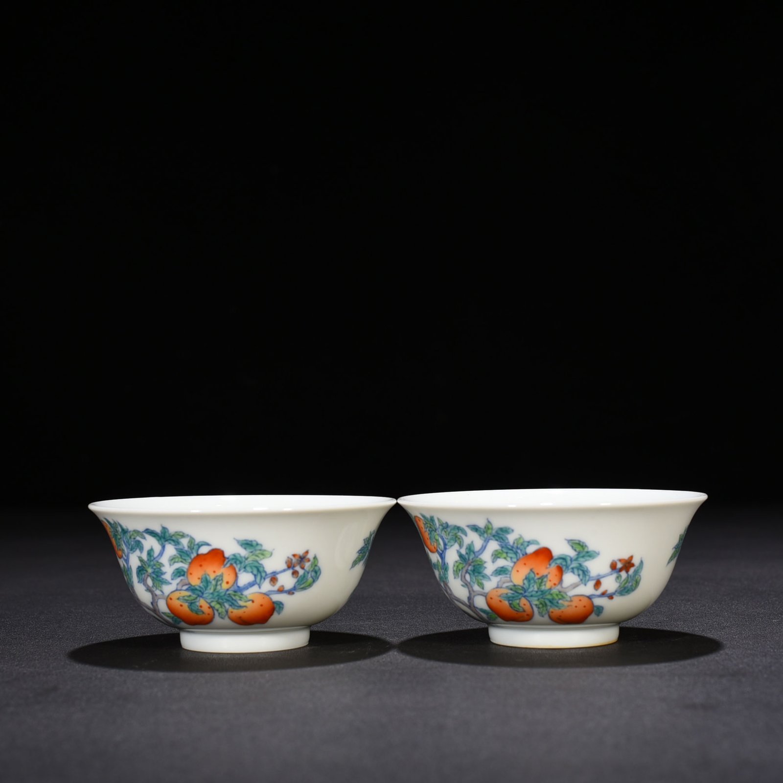 Qing Dynasty Yongzheng doucai cup with peach pattern