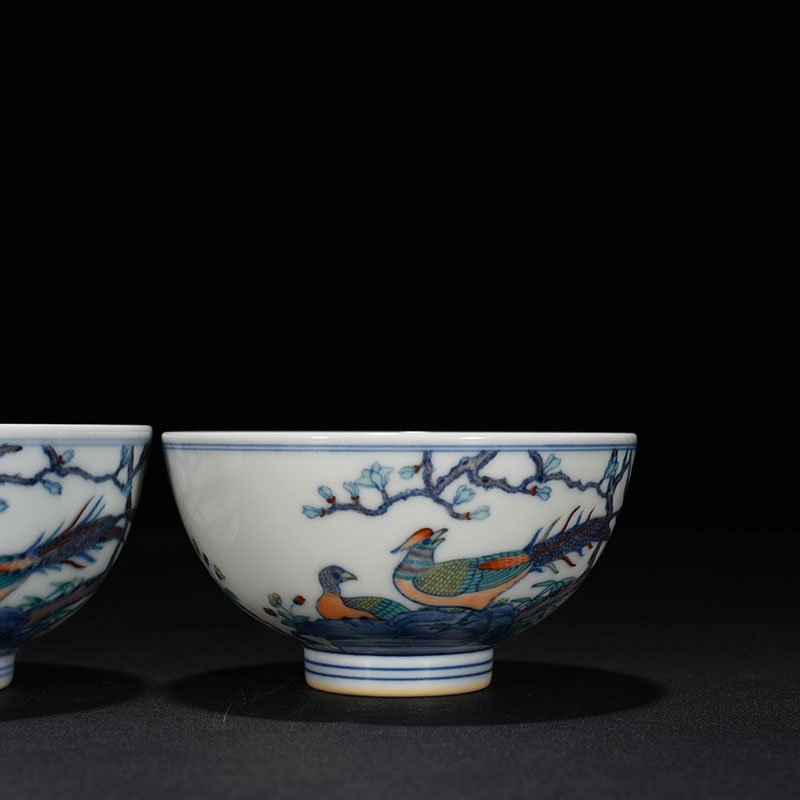 Qing Dynasty Yongzheng doucai bowl with golden pheasant