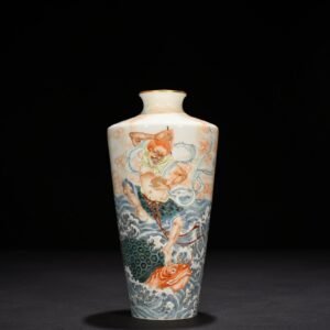 Qing Dynasty Yongzheng Pastel Painting Plum Vase