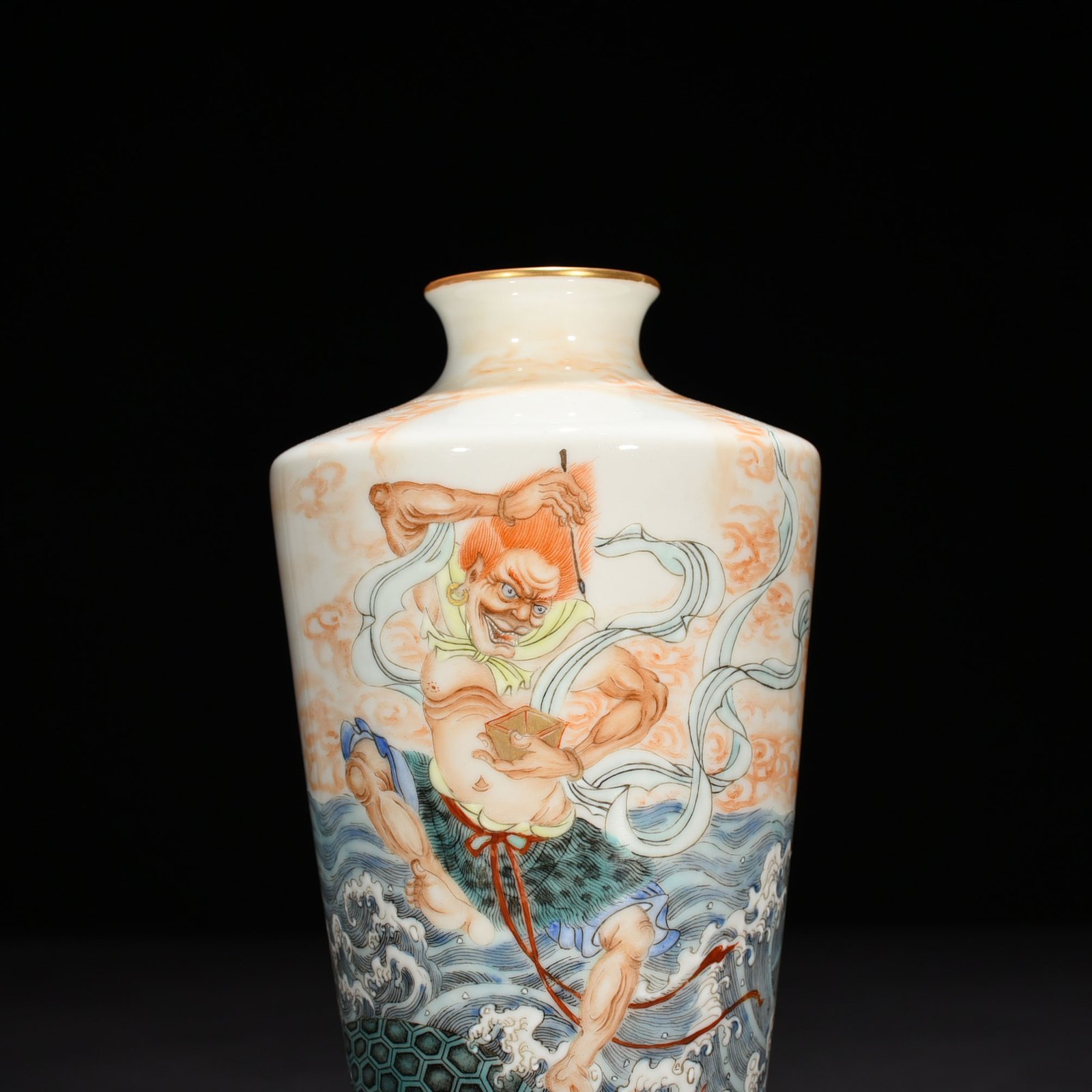 Qing Dynasty Yongzheng Pastel Painting Plum Vase