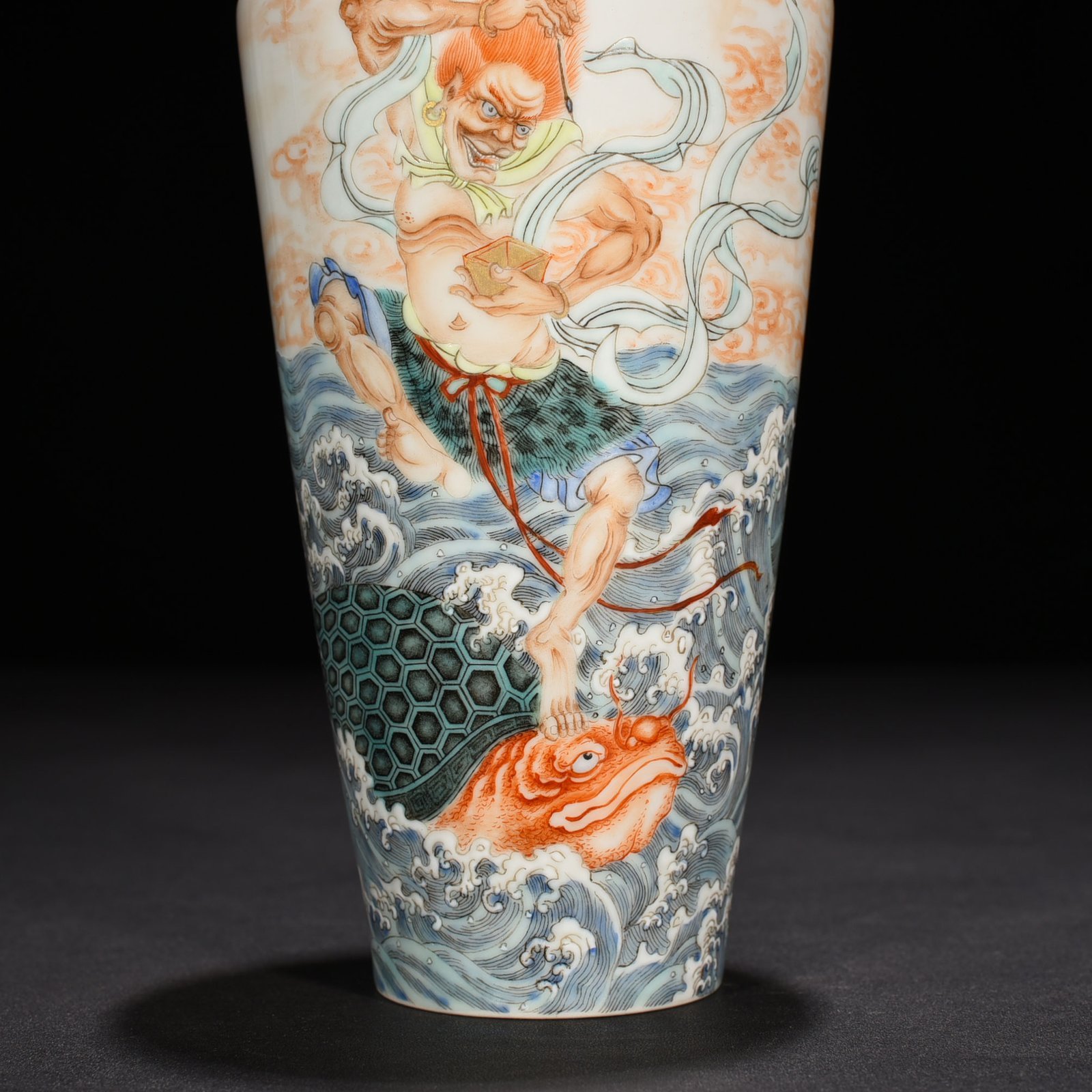 Qing Dynasty Yongzheng Pastel Painting Plum Vase