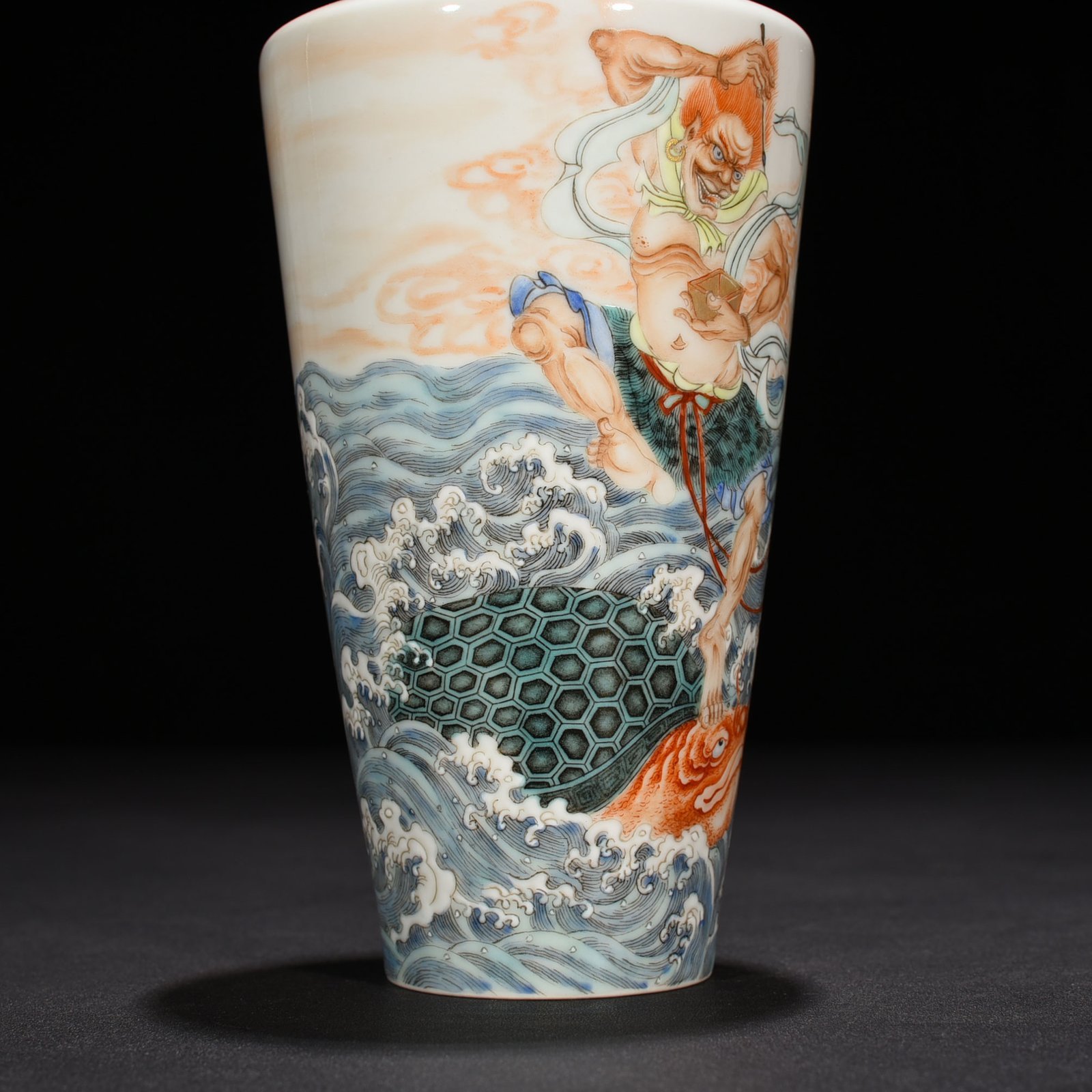 Qing Dynasty Yongzheng Pastel Painting Plum Vase