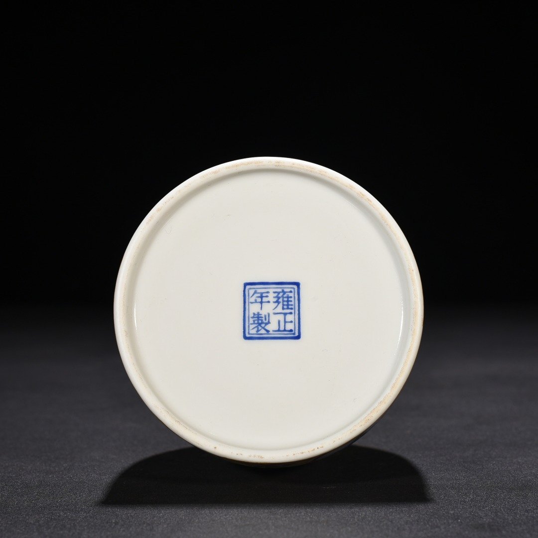 Qing Dynasty Yongzheng yellow ground windowed enamel rattle with flower