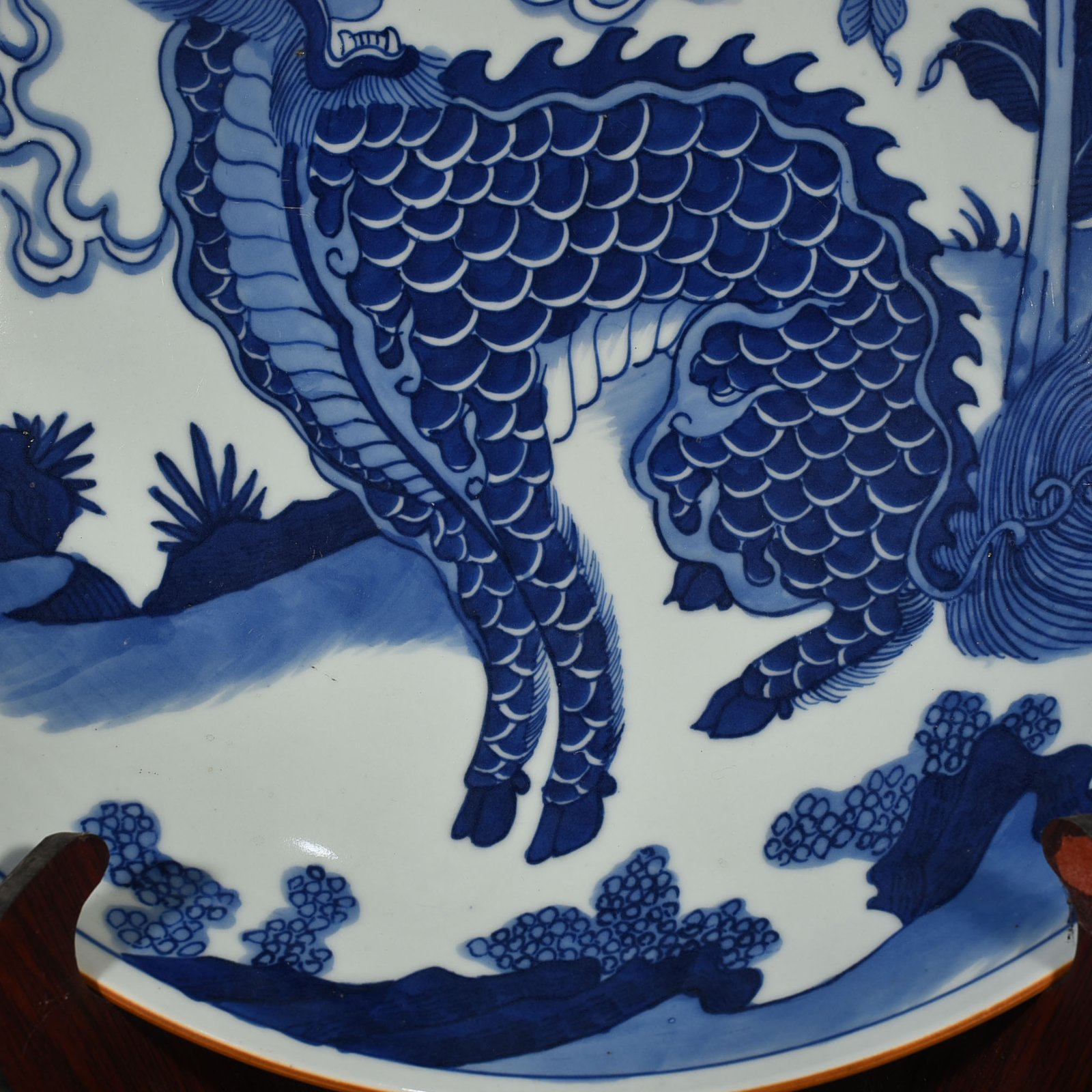 Qing Dynasty Shunzhi Yutang fine blue and white banana bowl