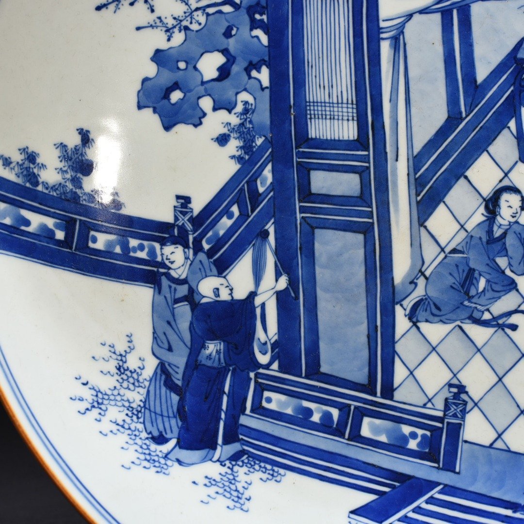 Qing Dynasty Shunzhi Yutang fine blue and white bowl