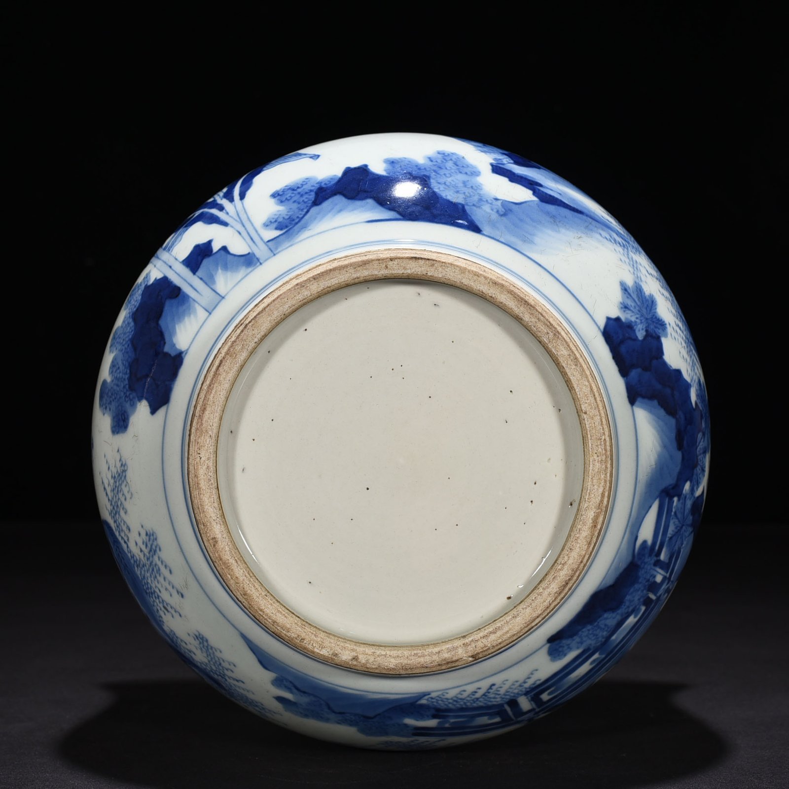 Qing Dynasty Shunzhi blue and white banana unicorn pattern furnace