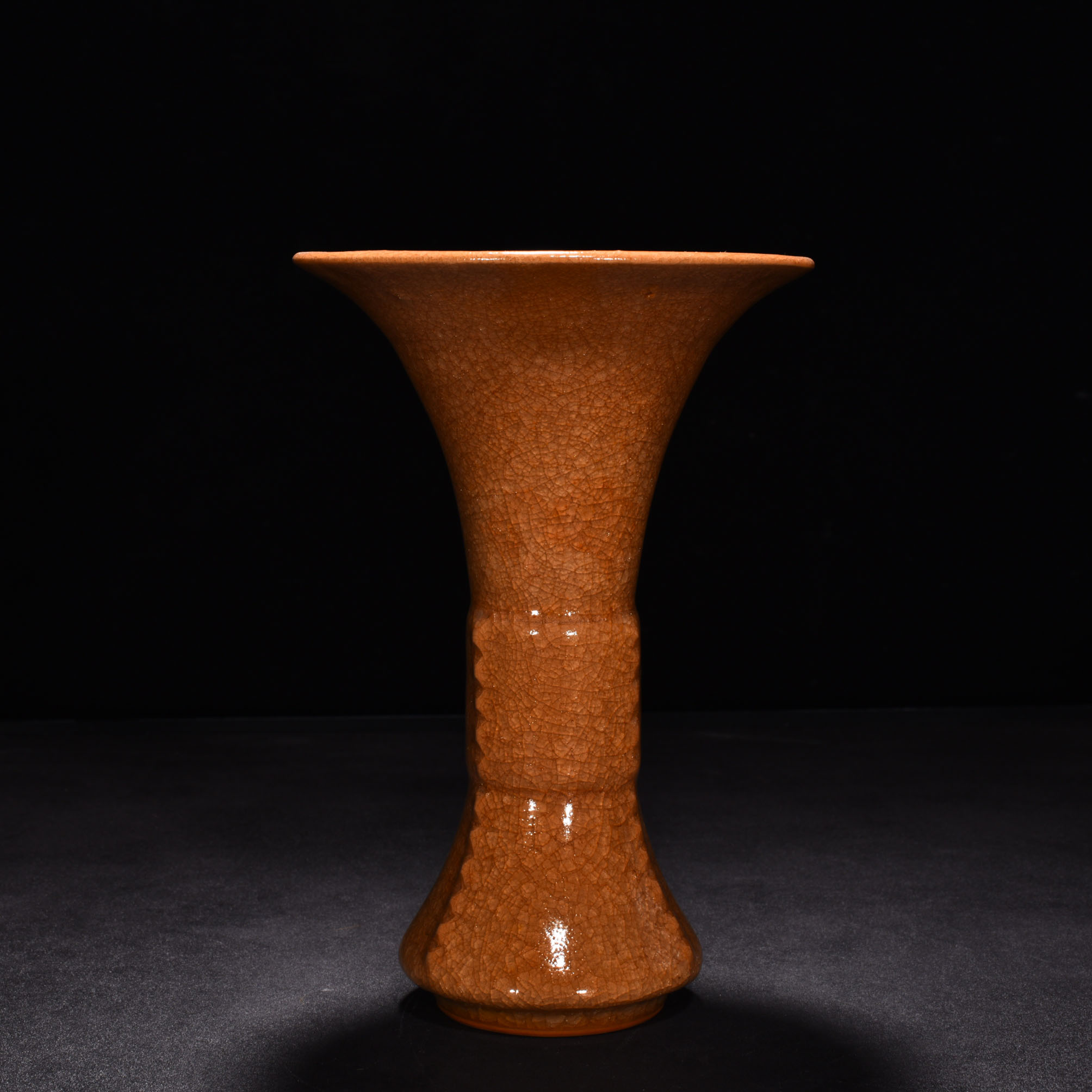 Song Dynasty official kiln beige glaze flower goblet