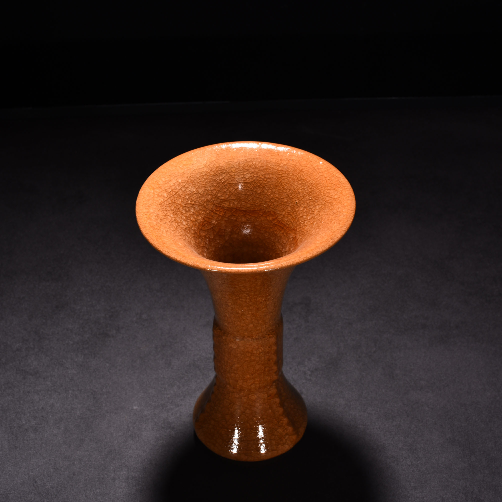 Song Dynasty official kiln beige glaze flower goblet