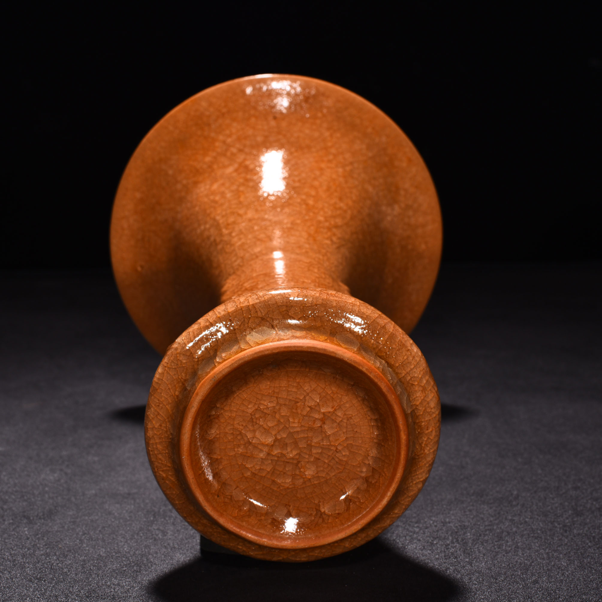 Song Dynasty official kiln beige glaze flower goblet