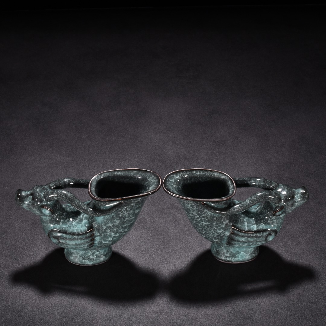 Song Dynasty official kiln celadon animal head sheep cup