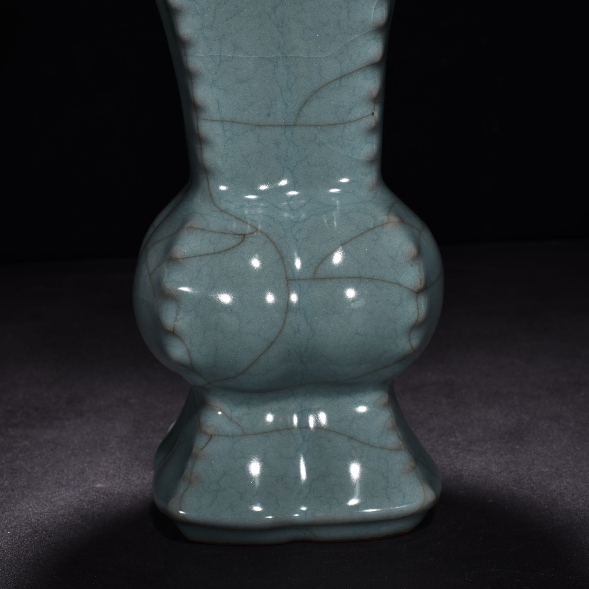 Song Dynasty official kiln celadon flower goblet