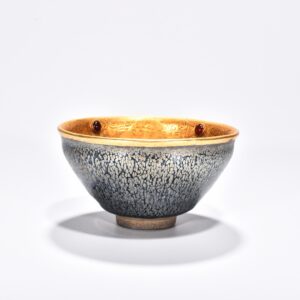 Song Dynasty Jianyao silver chiseled gilt inlaid bowl