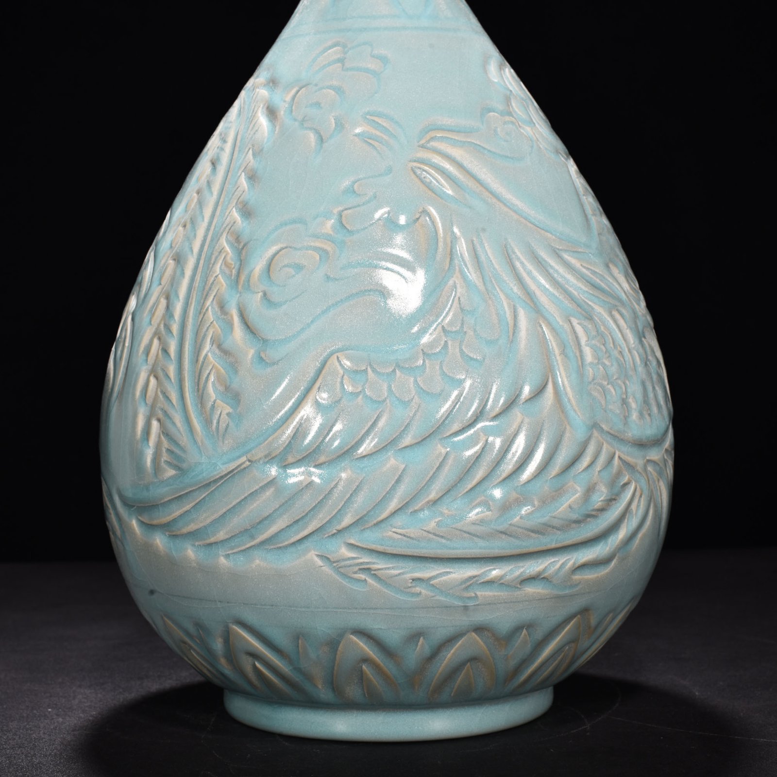 Song Dynasty Ru kiln azure glazed garlic vase