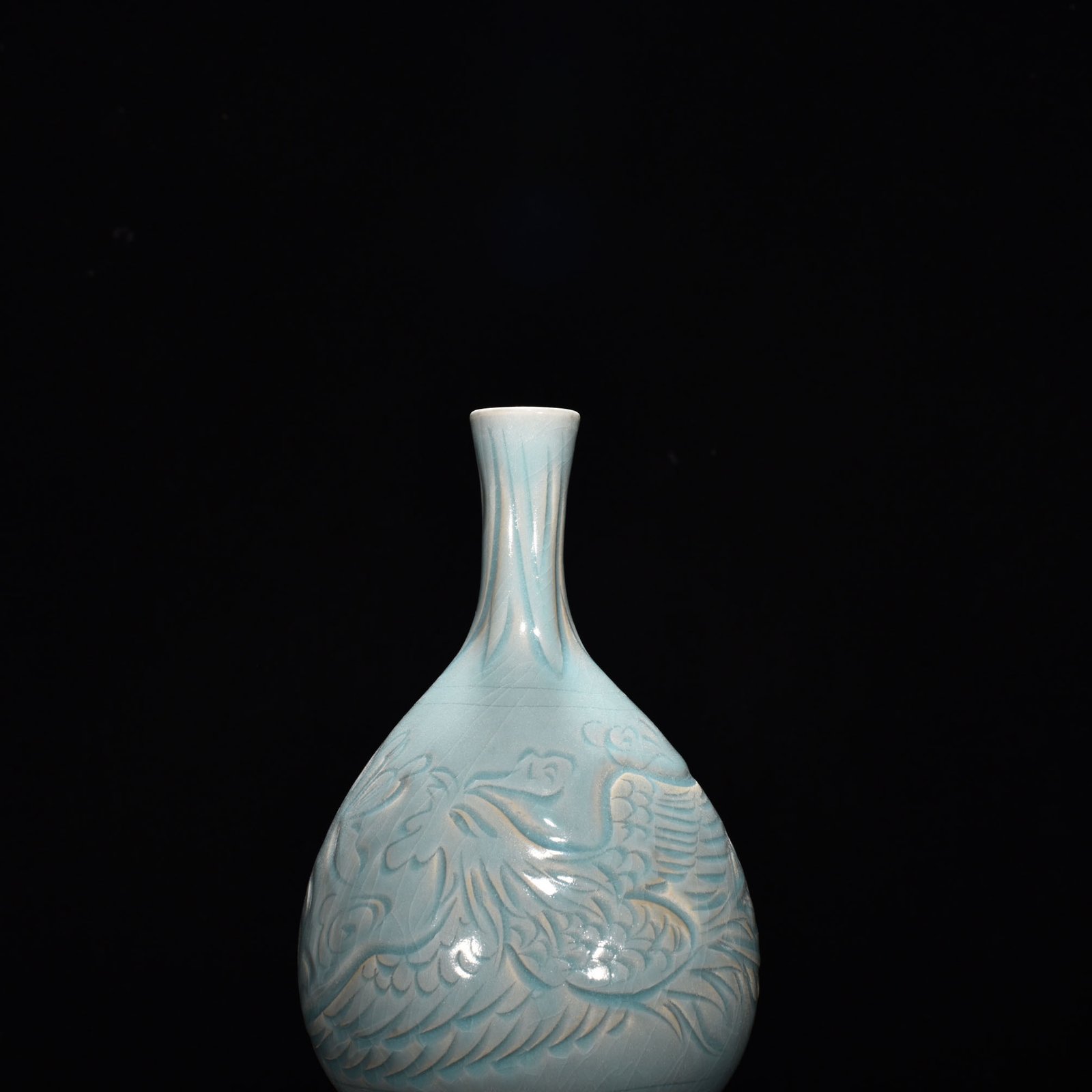 Song Dynasty Ru kiln azure glaze gourd vase