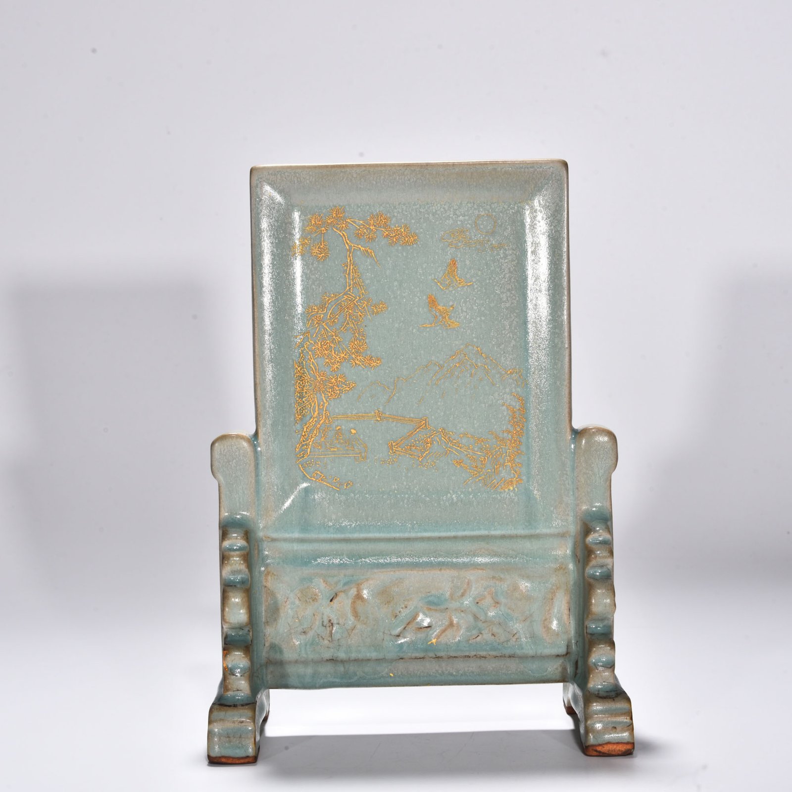 Song Dynasty Ru kiln azure glaze landscape
