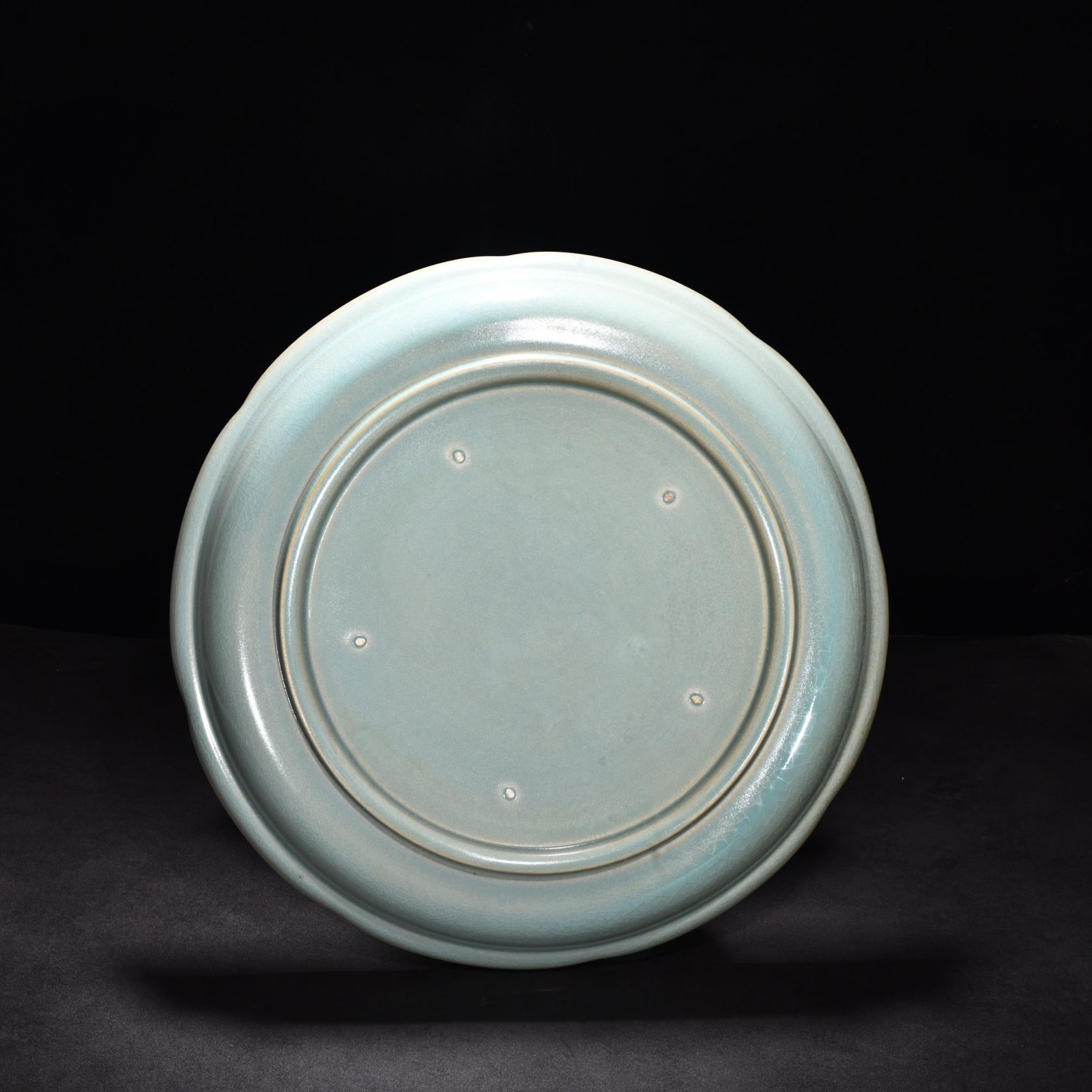 Song Dynasty Ru kiln azure glazed mouth plate
