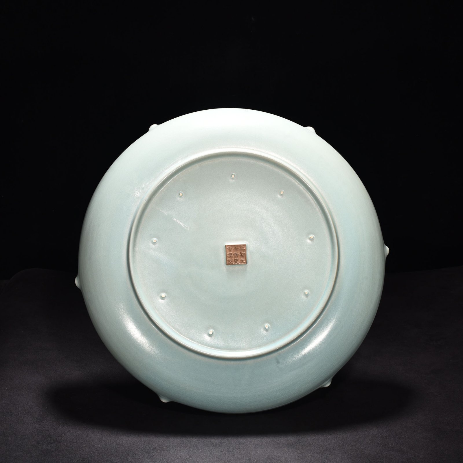 Song Dynasty Ru kiln azure glazed mouth plate