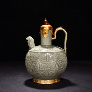 Song Dynasty Yaozhou kiln colorful carved eight sided pot