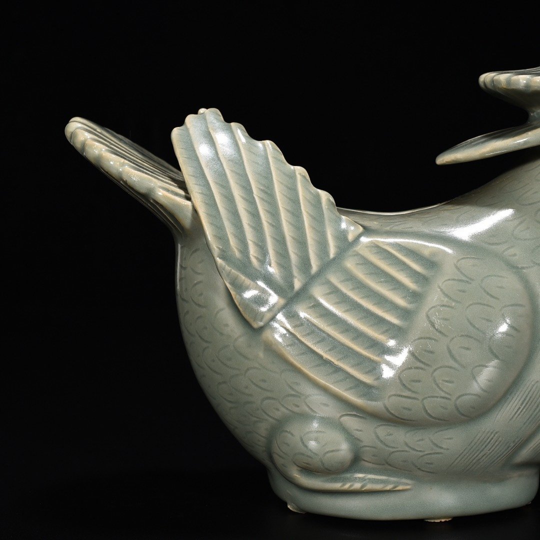 Song Dynasty Yue kiln celadon duck shaped water bowl