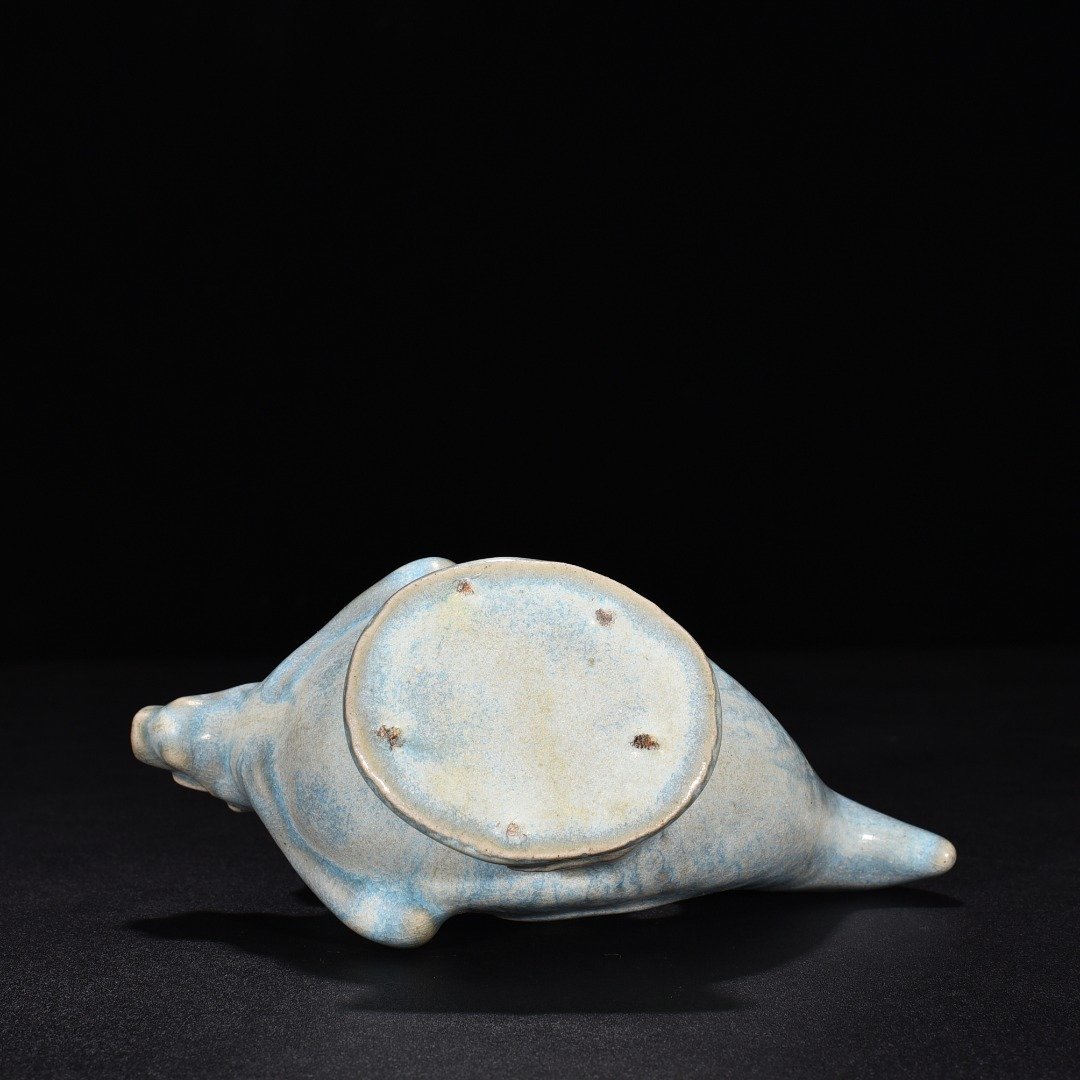 Song Dynasty Jun Ru sky blue glaze fish dragon inkstone