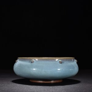 Song Dynasty Jun Kiln Sky Blue Glazed Drum Nail Washer