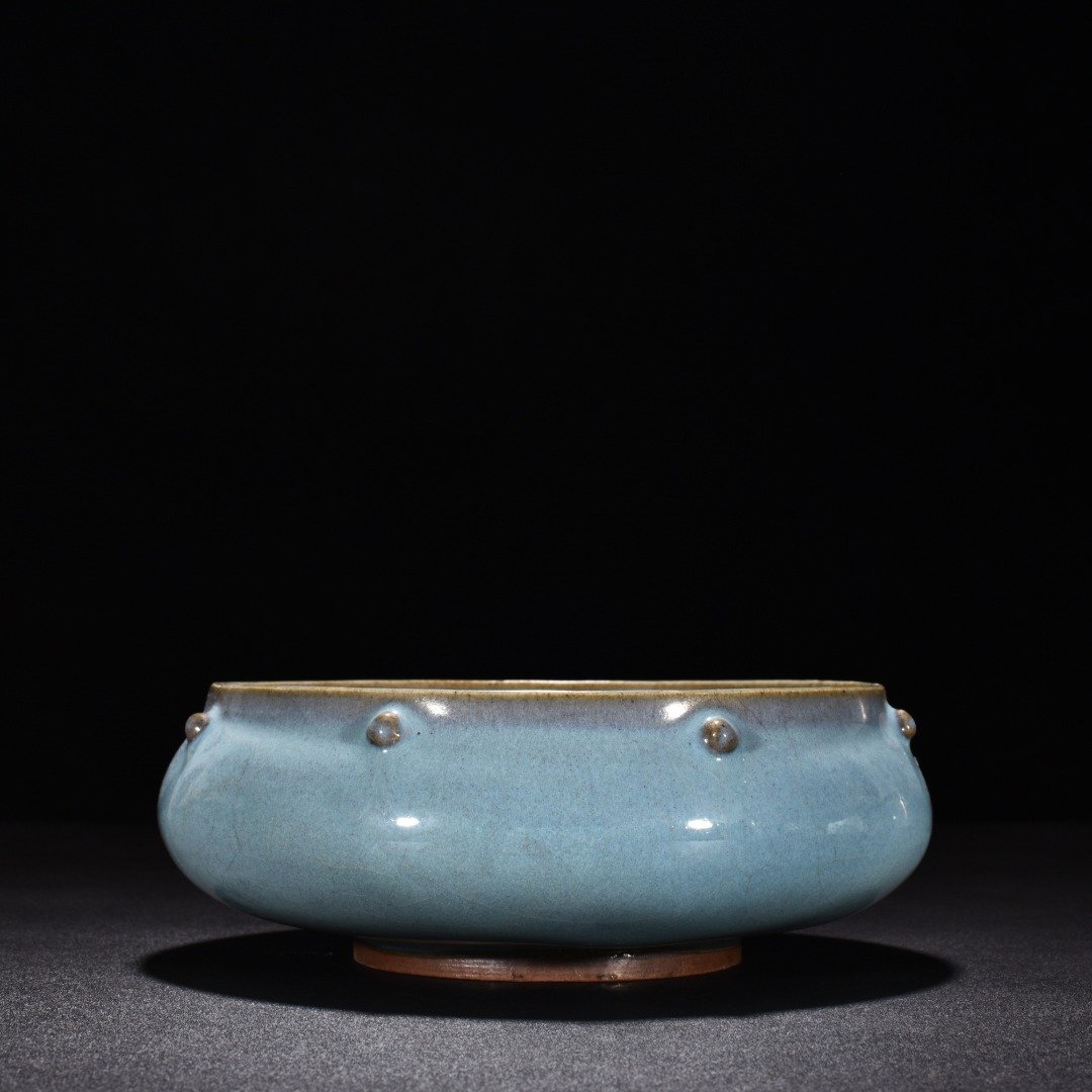 Song Dynasty Jun Kiln Sky Blue Glazed Drum Nail Washer
