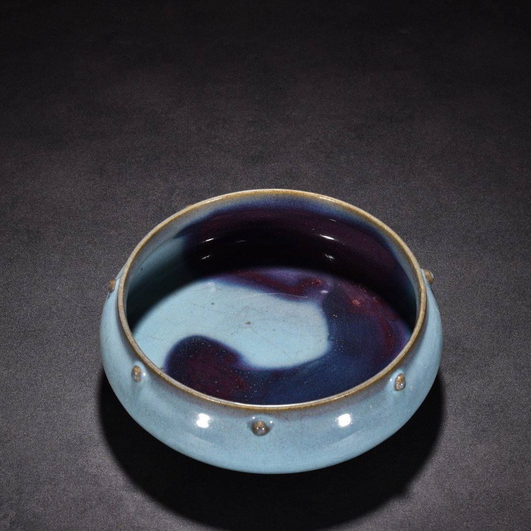 Song Dynasty Jun Kiln Sky Blue Glazed Drum Nail Washer