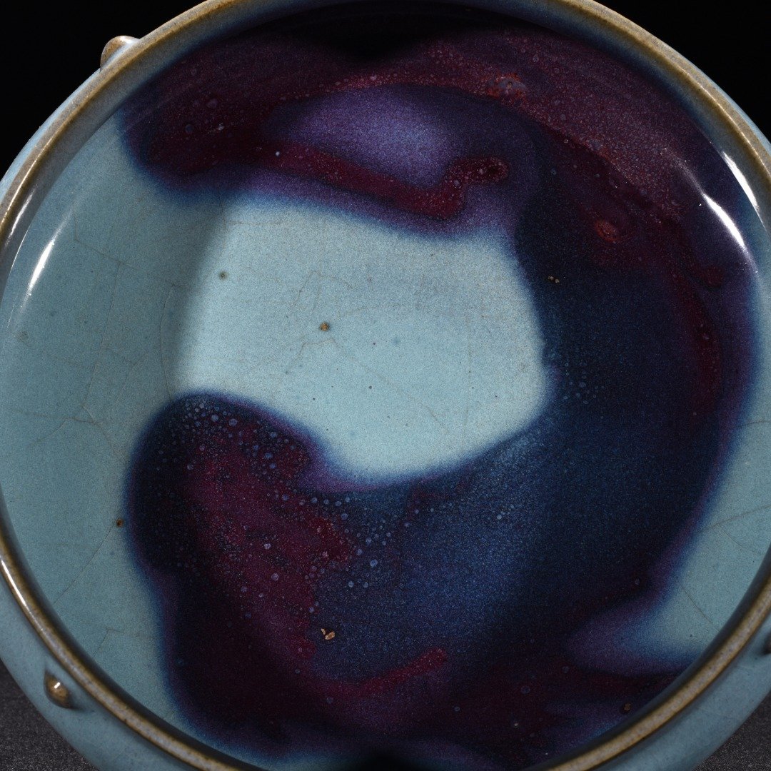 Song Dynasty Jun Kiln Sky Blue Glazed Drum Nail Washer