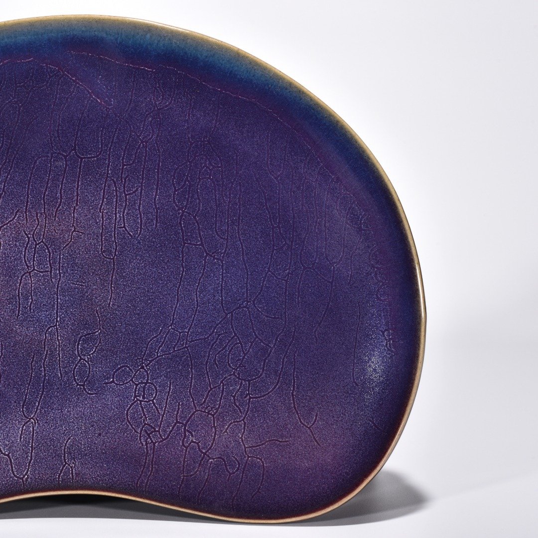 Song Dynasty Jun kiln obsidian rose purple glaze pillow box