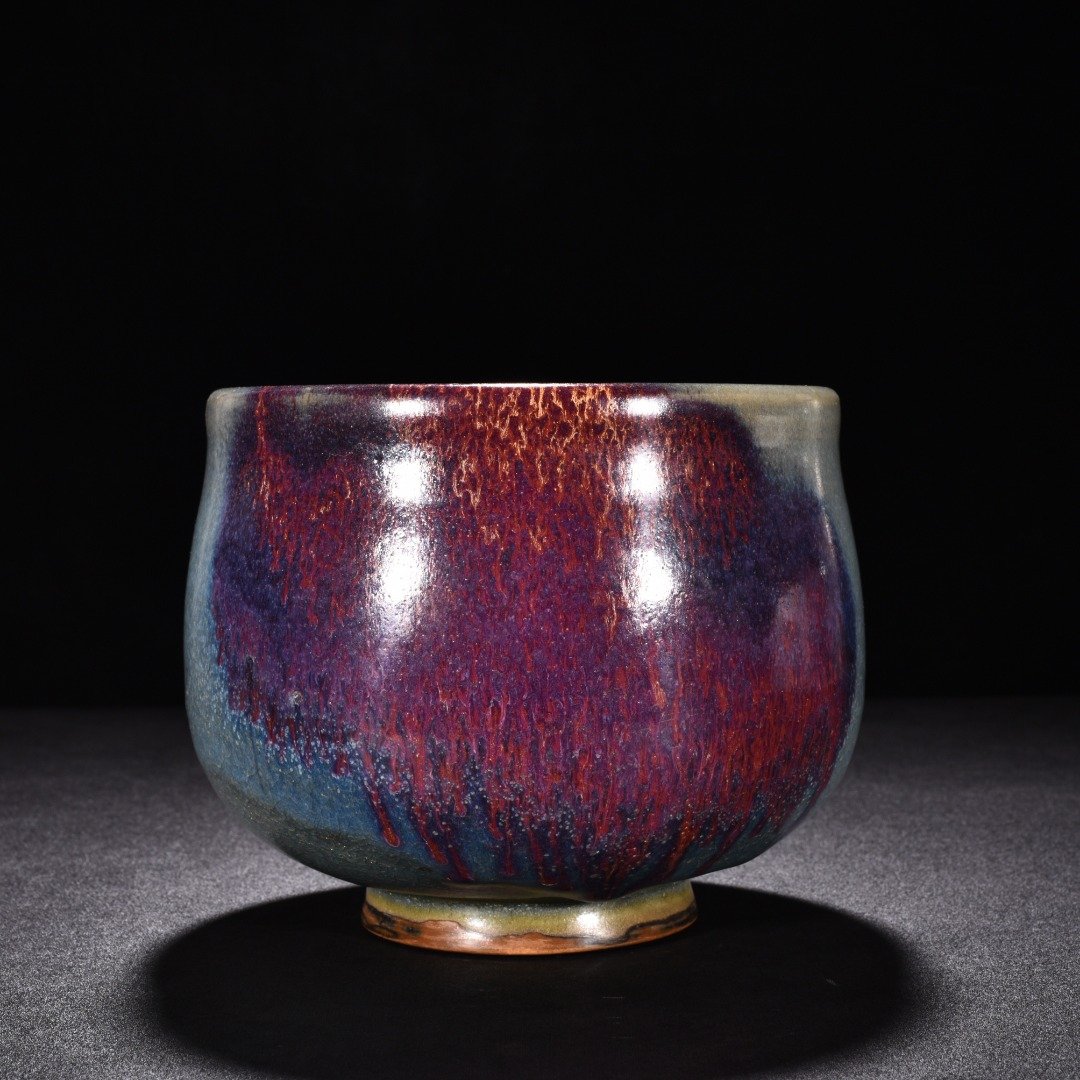 Song Dynasty Jun kiln obsidian rose purple glaze Arhat bowl