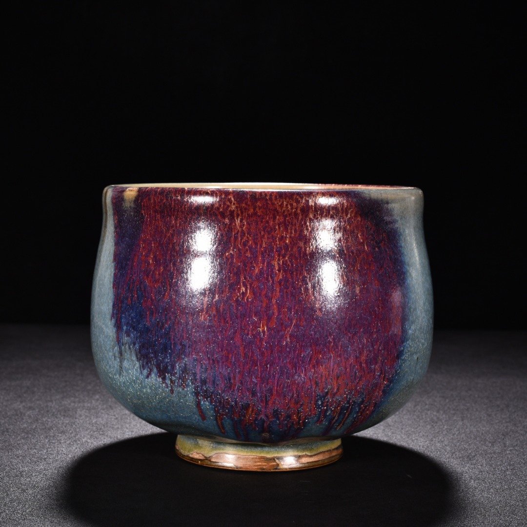 Song Dynasty Jun kiln obsidian rose purple glaze Arhat bowl