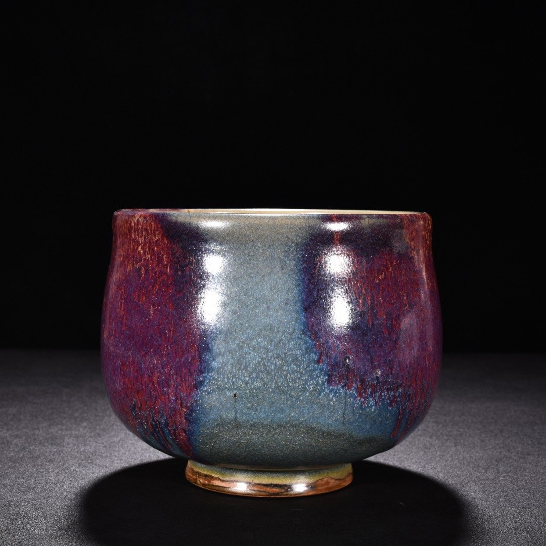 Song Dynasty Jun kiln obsidian rose purple glaze Arhat bowl