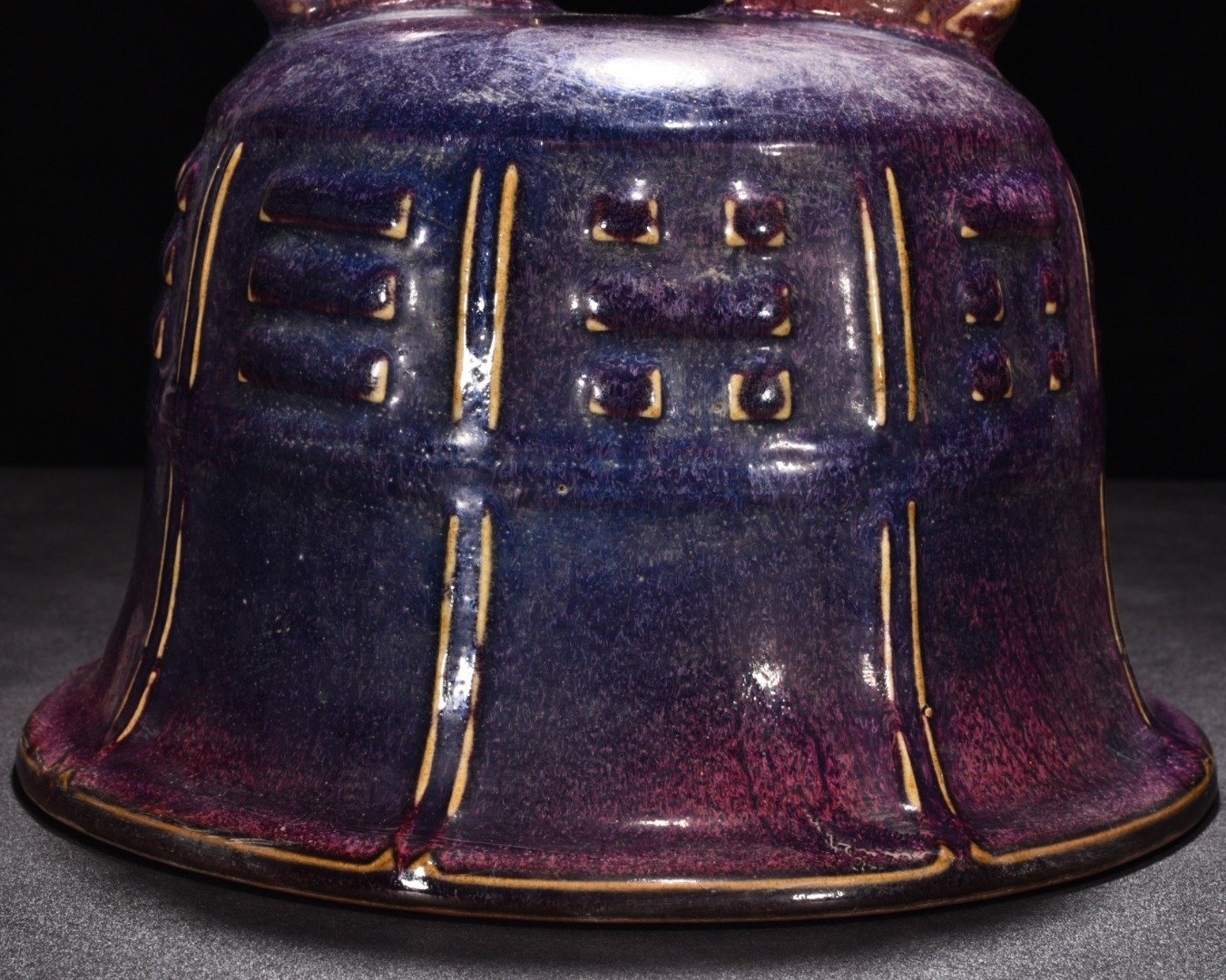 Song dynasty Jun Kiln Rose Purple Glaze Bagua Pattern Golden Bell