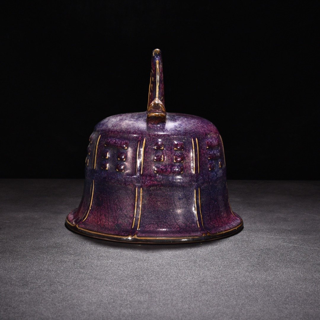 Song dynasty Jun Kiln Rose Purple Glaze Bagua Pattern Golden Bell