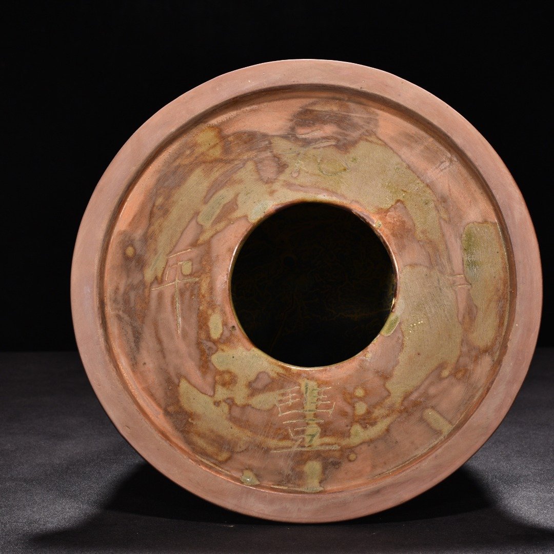 Song dynasty Jun Kiln Rose Purple Glaze Bagua Pattern Golden Bell