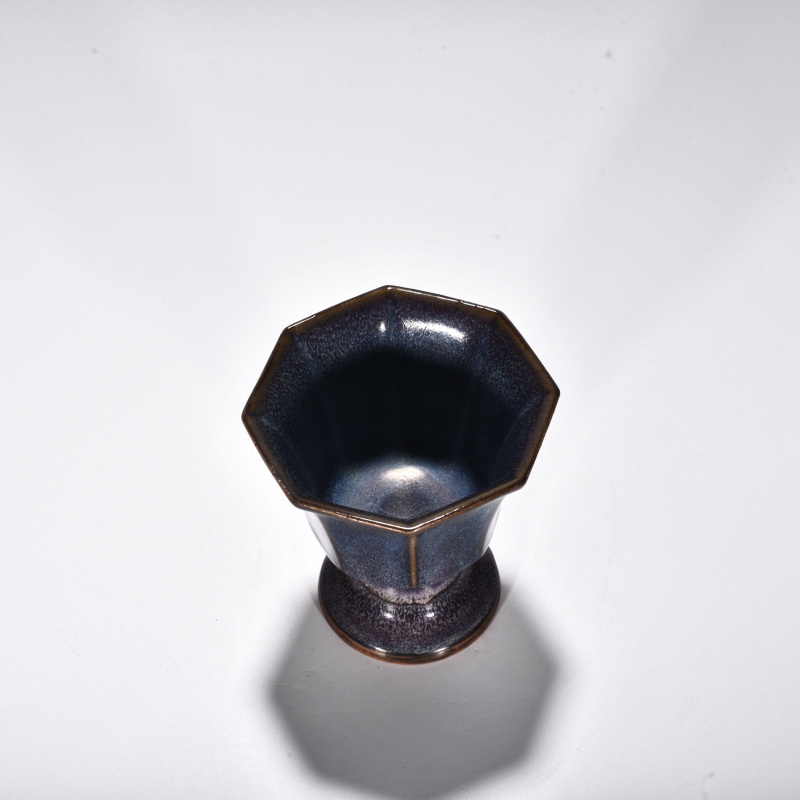 Song Dynasty Jun Kiln Rose Purple Glaze Octagonal Goblet